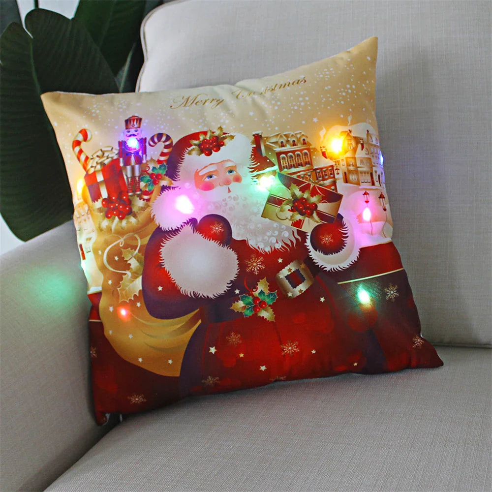 Kerst LED Kussensloop – Decoratieve Kussensloop met Verlichting voor Feestelijke Sfeer