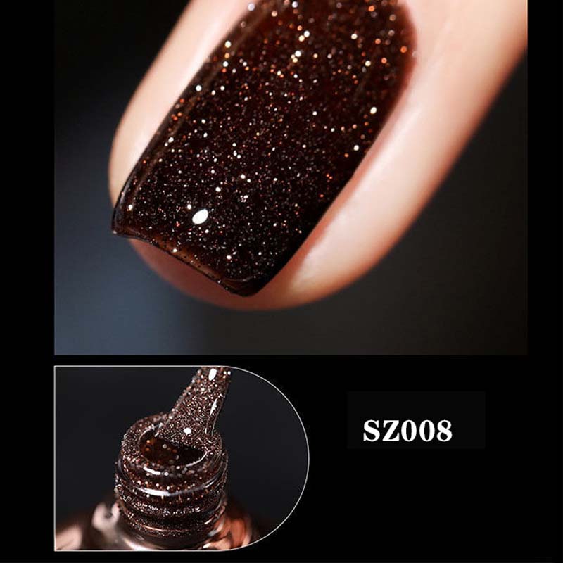 High density glitter nail gel polish