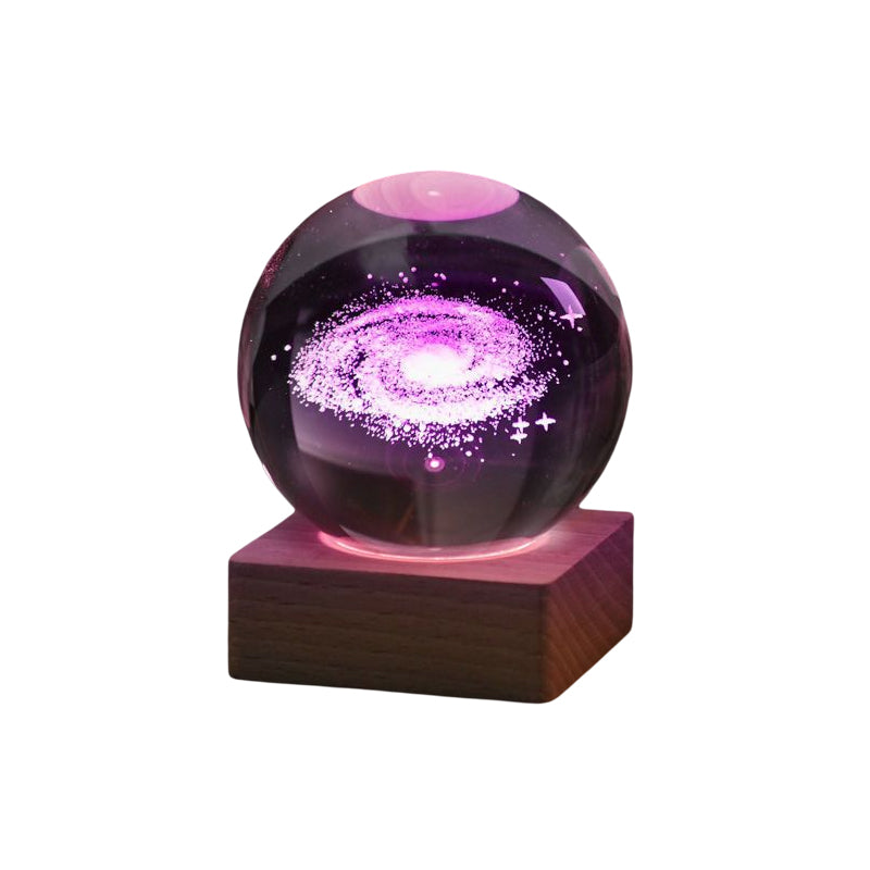 Night light Crystal ball 3D Galaxy