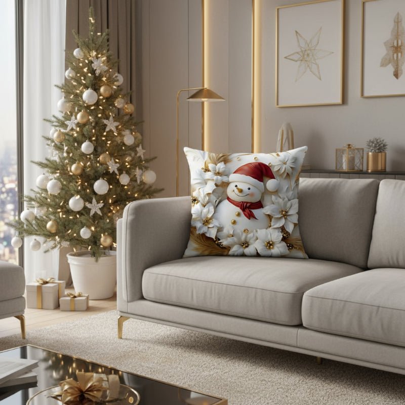 Set von 4 Weihnachts-velours Kissenbezügen mit einzigartigen festlichen Designs