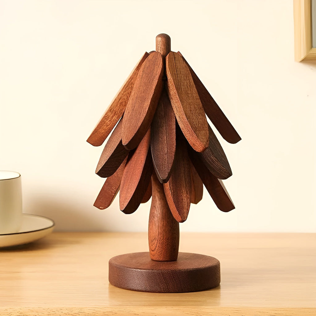 Christmas tree coaster foldae – Decorative & Practical | Ideal for drinks & holidays