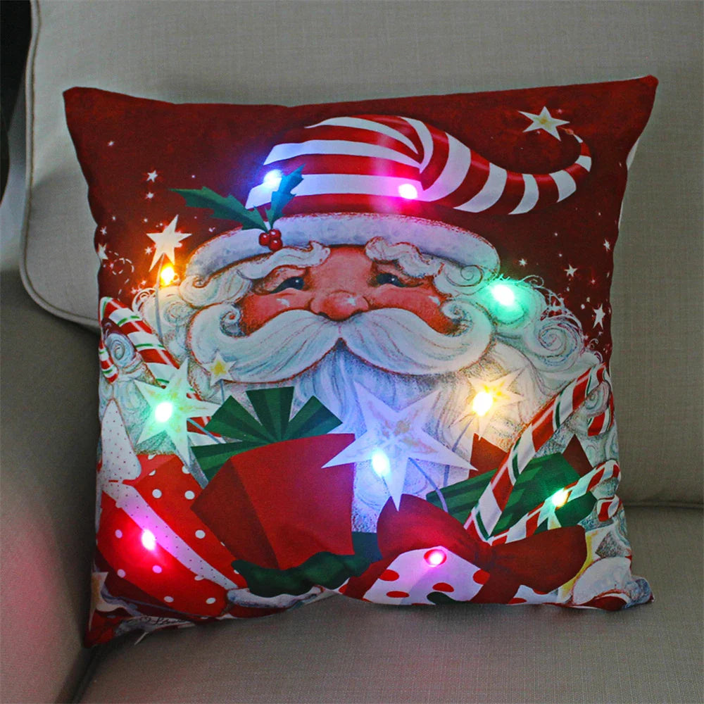 Kerst LED Kussensloop – Decoratieve Kussensloop met Verlichting voor Feestelijke Sfeer