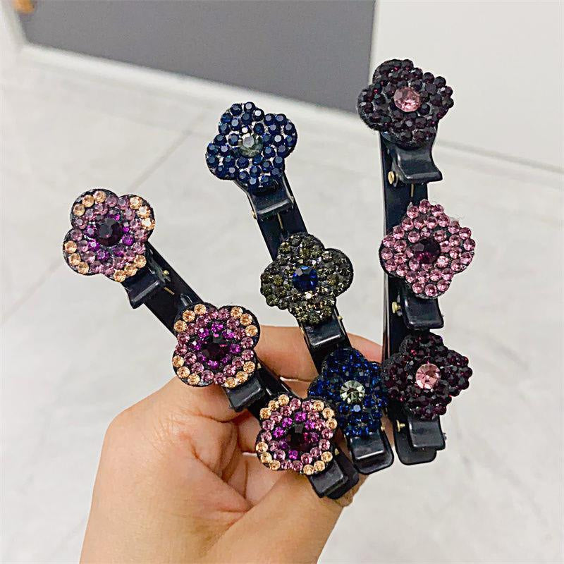 Hair clip with crystal flower