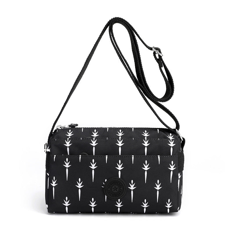 Women's Casual Multi-layer Fashionable Simple Shoulder Bag Made of Nylon