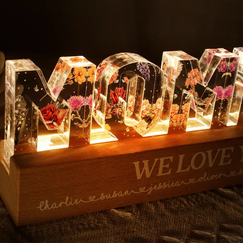 Custom Flower Printed LED Night Light