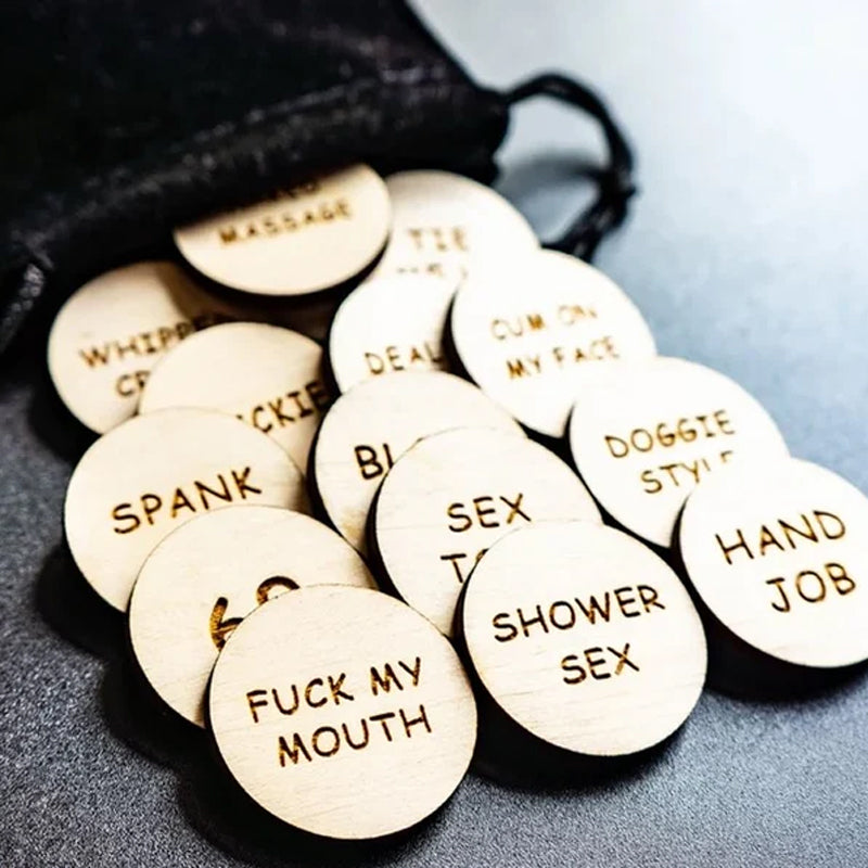 Wooden Cards Heart Round