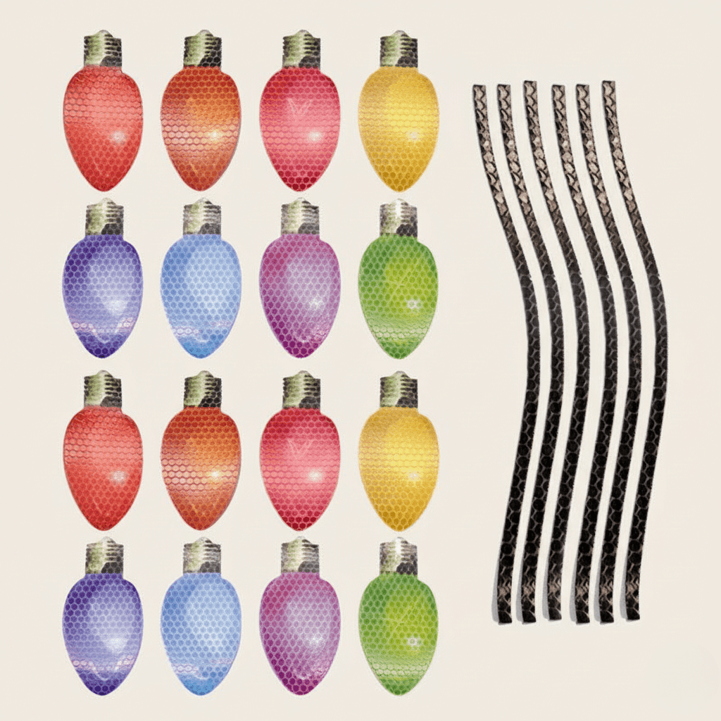 Weatherproof magnetic Christmas lights with mirror gloss