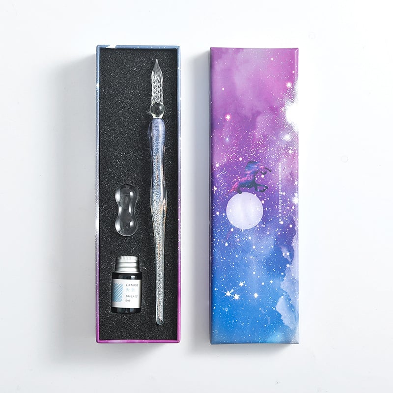 Calligraphy Glass Dip Pen Ink Set