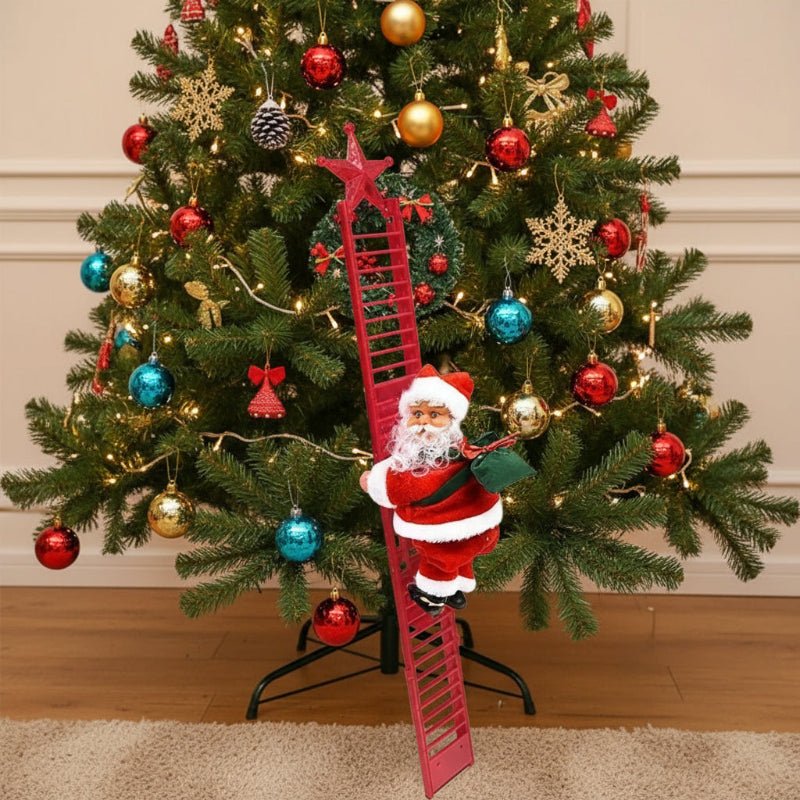 Musical climbing Santa Claus for festive mood