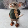 Handmade felt mouse | Christmas decoration & gift idea | Needle felted from wool & fabric | Sustainable