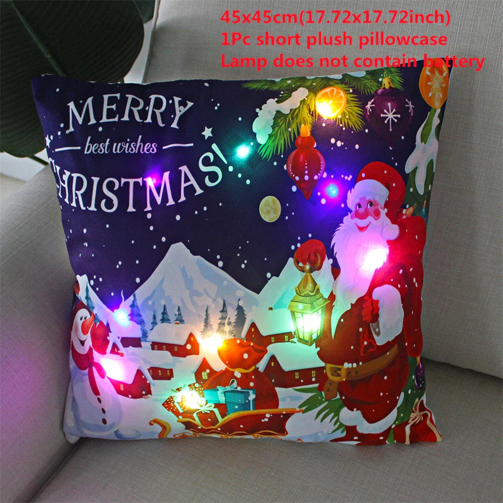Kerst LED Kussensloop – Decoratieve Kussensloop met Verlichting voor Feestelijke Sfeer