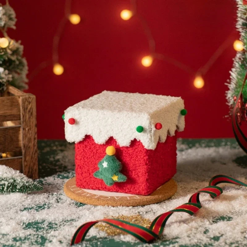 Kerstcadeaudoos met Appelontwerp – Stevige Geschenkverpakking met Feestelijke Vorm