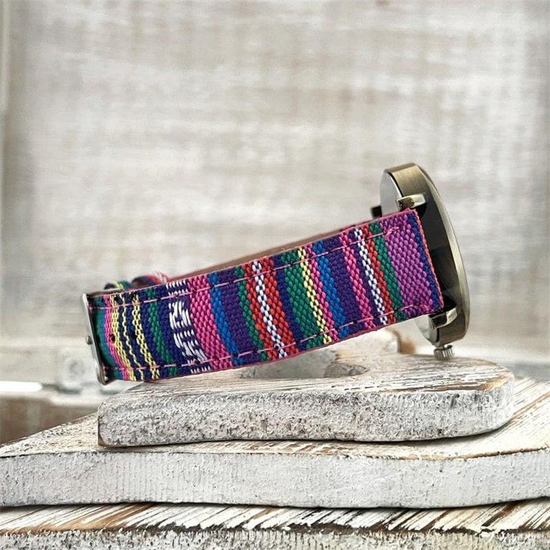 Watches with multicolored rainbow pattern