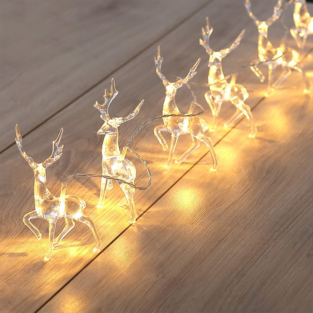 ReindeerGlow - 1.5M LED Christmas reindeer string lights for festive cheer