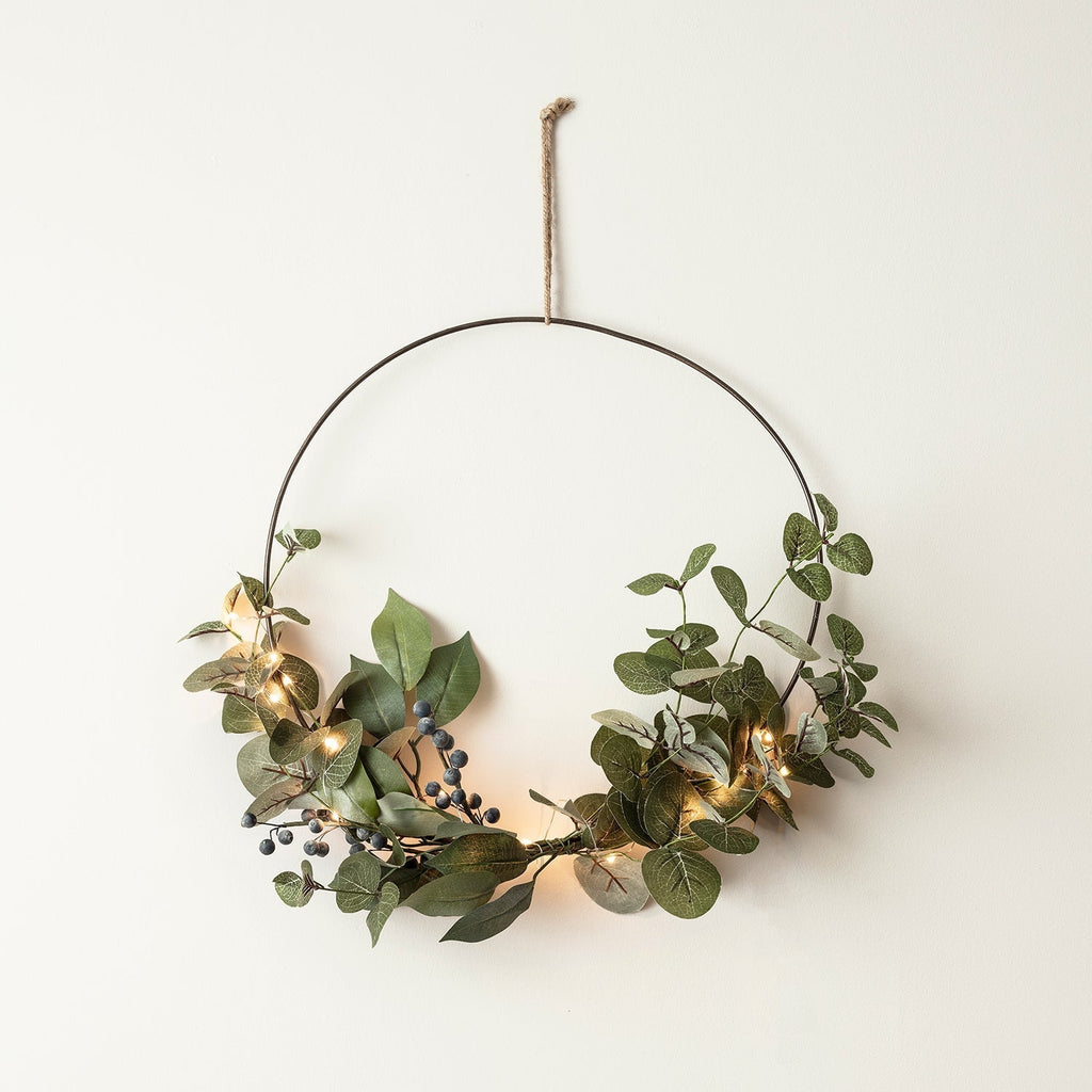 Christmas Wreath Eucalyptus LED Lights