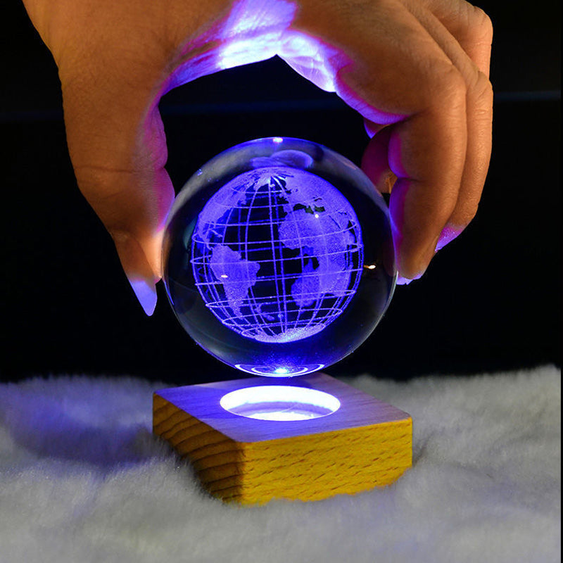 3D Galaxy Crystal Ball Night Light Decorative Lamp
