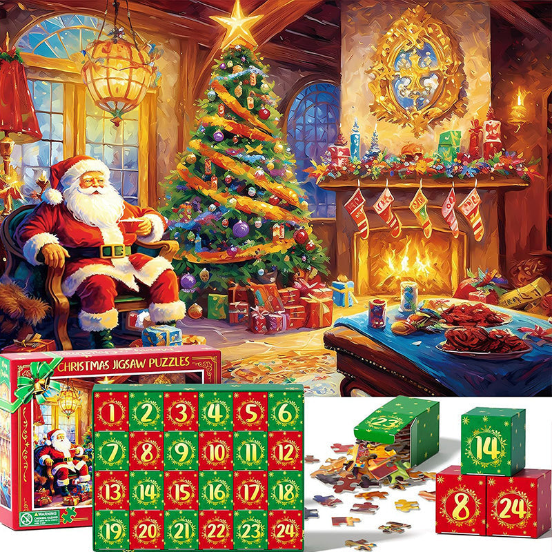 1000PCS Christmas Jigsaw Puzzles Advent Calendar - Christmas Gift