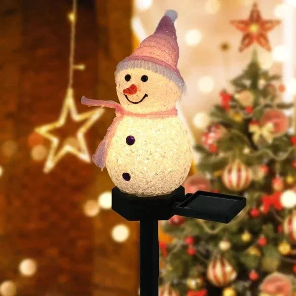 Solar-Powered Snowman Lamp - SolarSnow