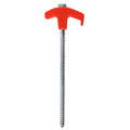Rotatable tent pegs with thread