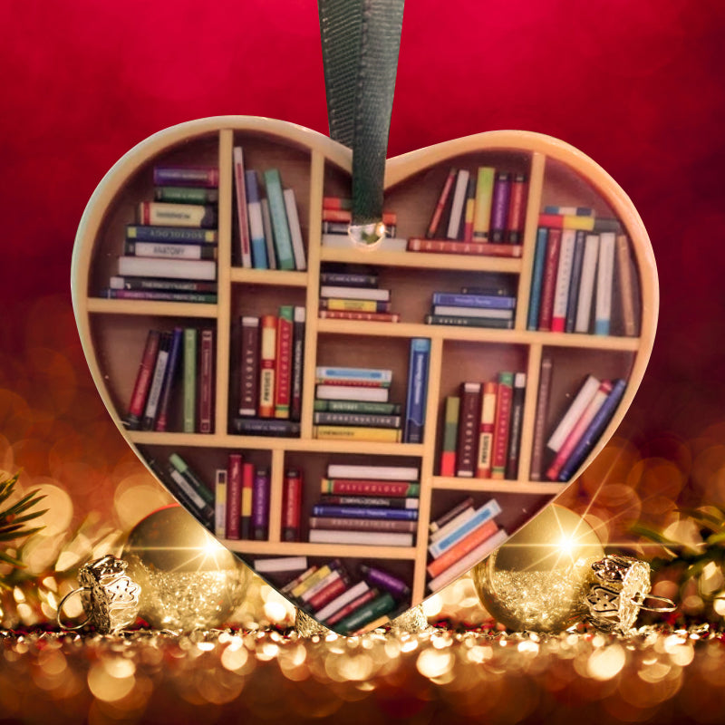 Cute Heart-Shaped Bookshelf Decoration