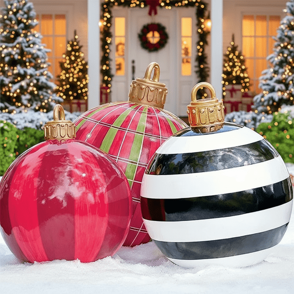 Large, Weatherproof Christmas Baubles for Indoor & Outdoor Use