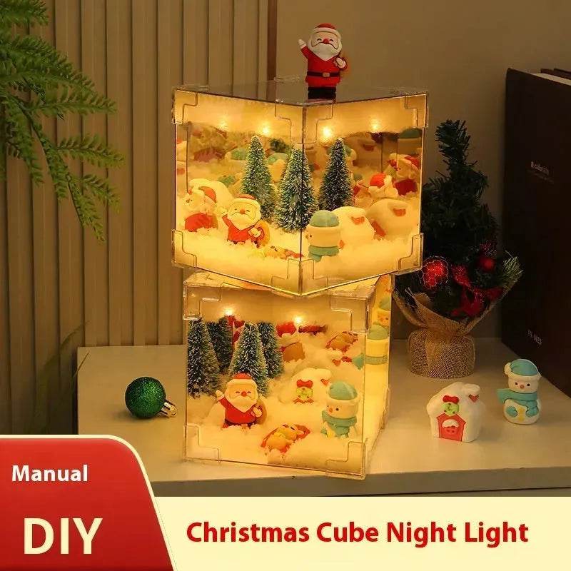 Christmas Cube Night Light Lamp Desktop Decoration Christmas gifts