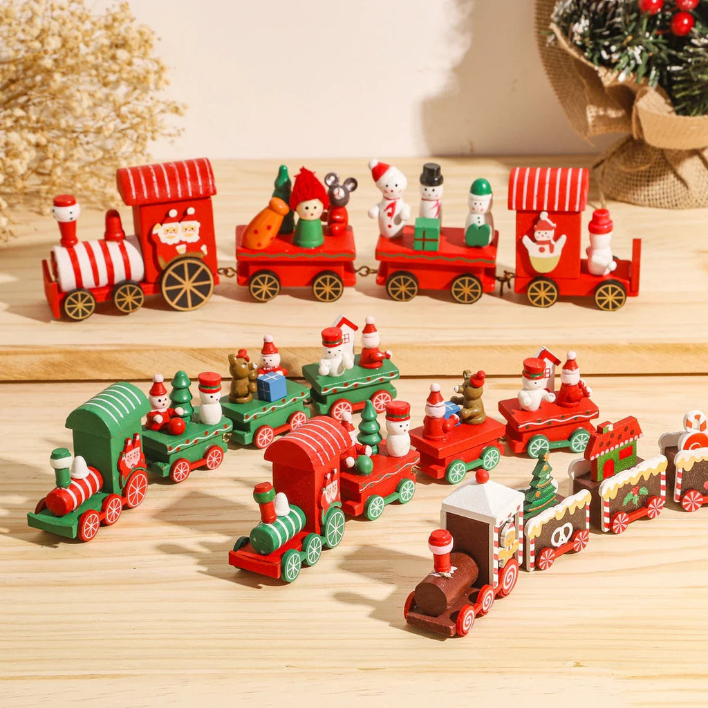 Kerst Trein Decoratie – Houten of Plastic Kersttrein voor een Feestelijke Sfeer