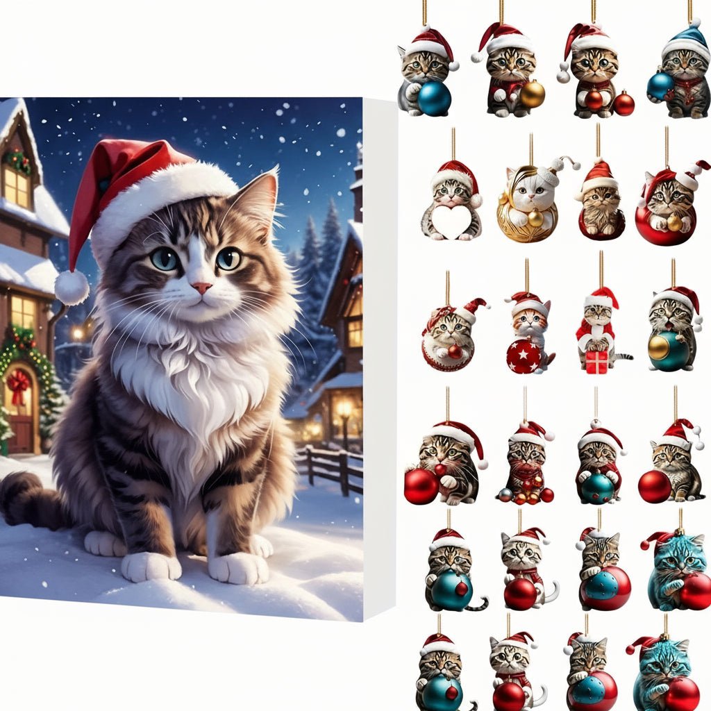 Vintage Cat Advent Calendar for Cat Lovers at Christmas