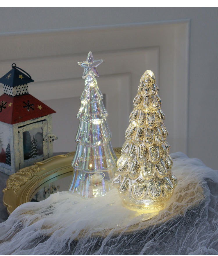 Mini Luminous Glass Christmas Tree Ornament