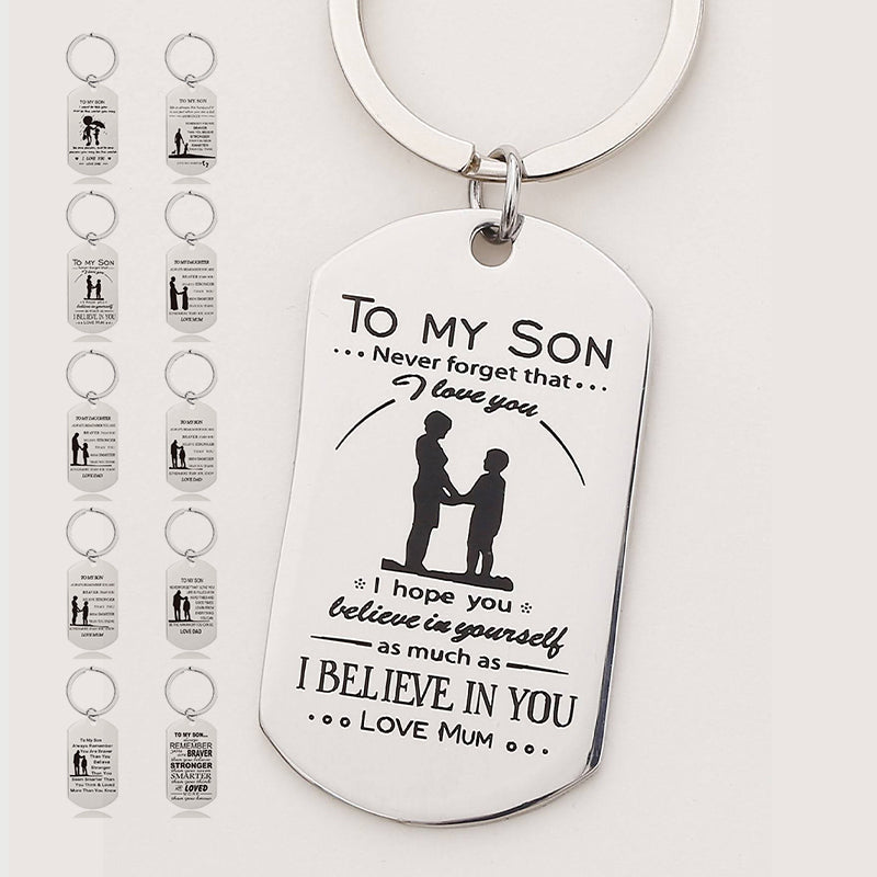 Mother's Day Engraving Metal Keychain with Box