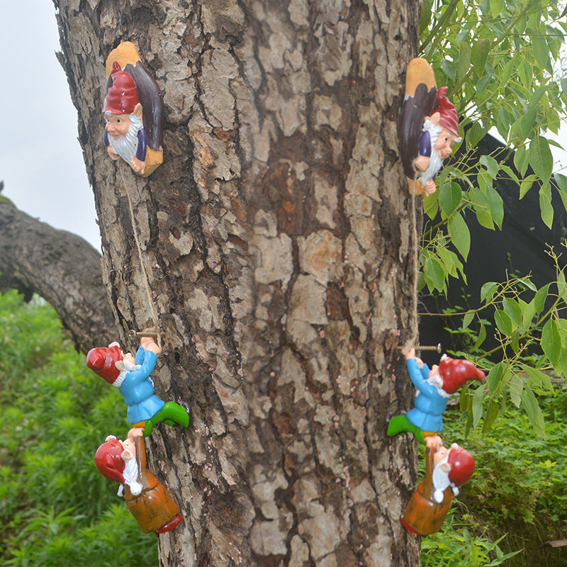Gnome Climbing Ornament