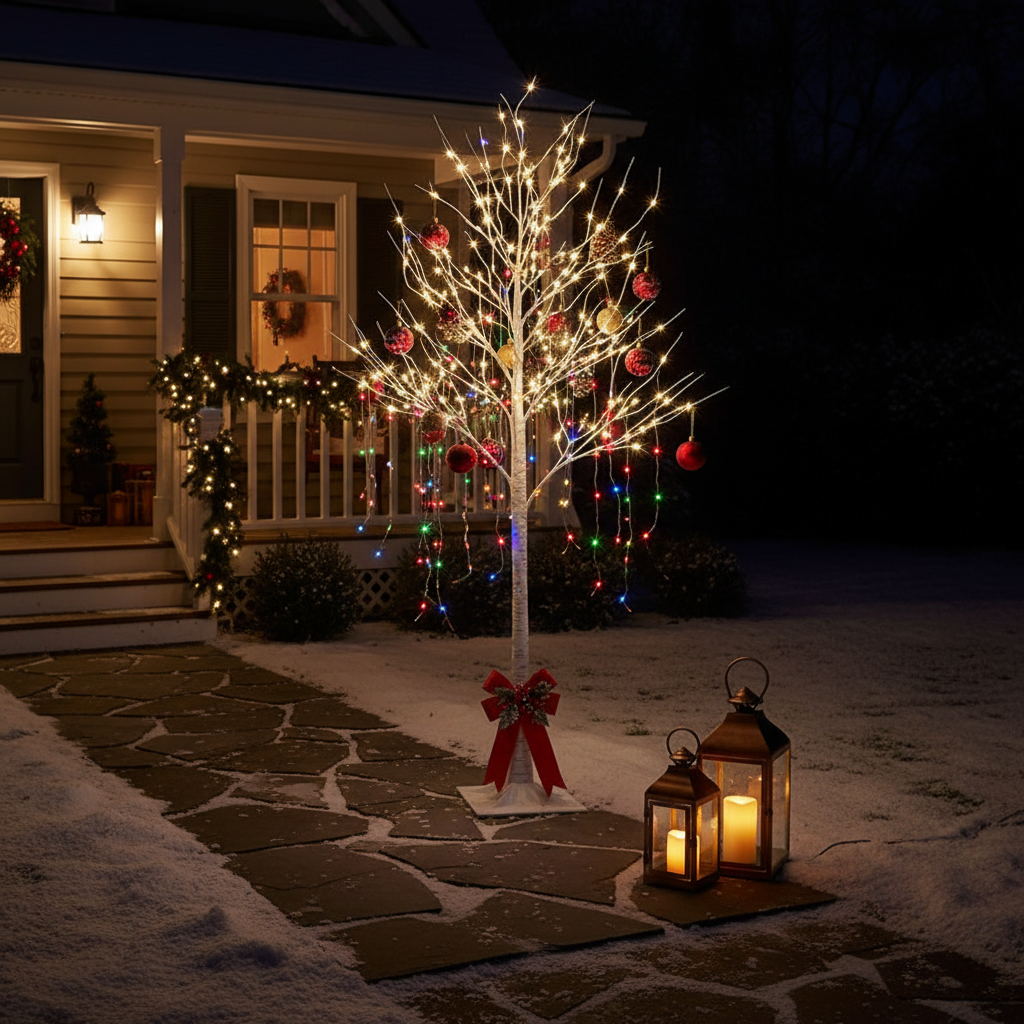 Golden Birch Tree | LED Decoration for Parties 182.88 cm