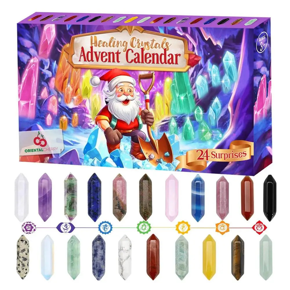 CrystalJoy – Adventskalender 2025 met 24 Kristallen & Edelstenen – Kerst