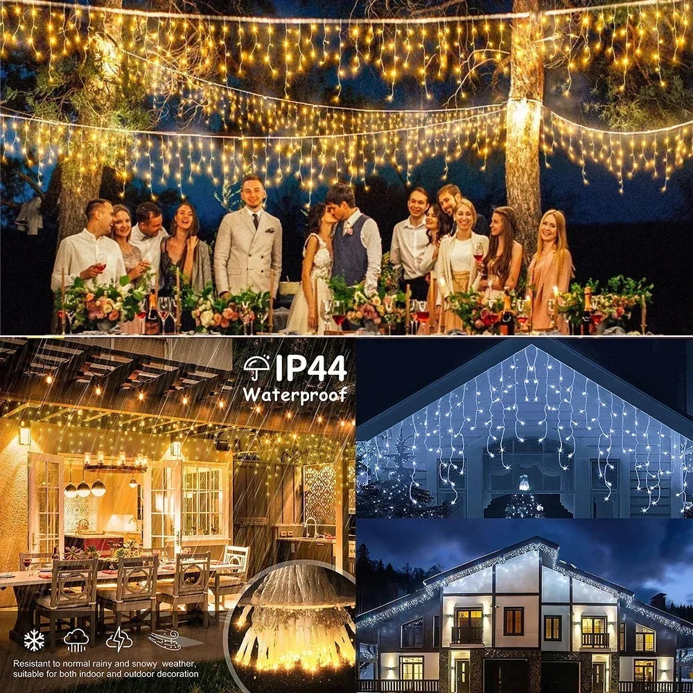 Icicle Light Curtain | LED Christmas Decoration Outdoor