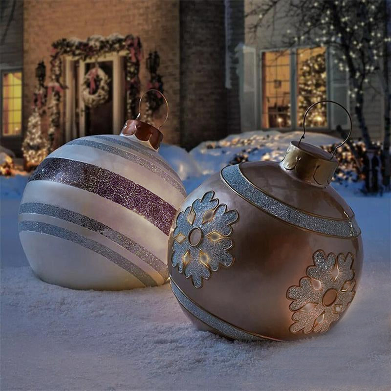 Inflatable Christmas Ball Outdoor Decorated