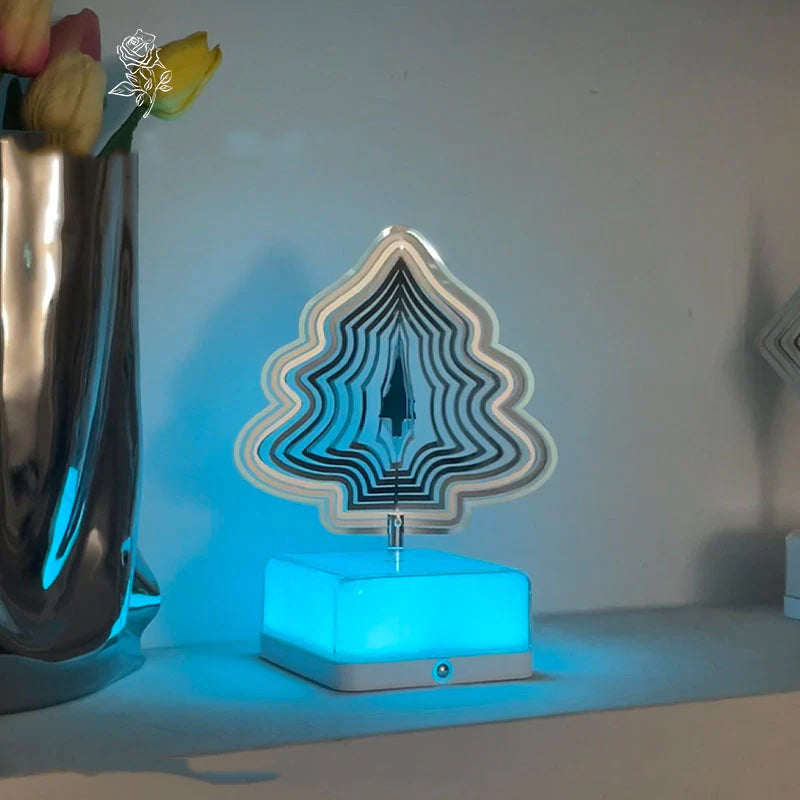 Rotating ambient light made of metal