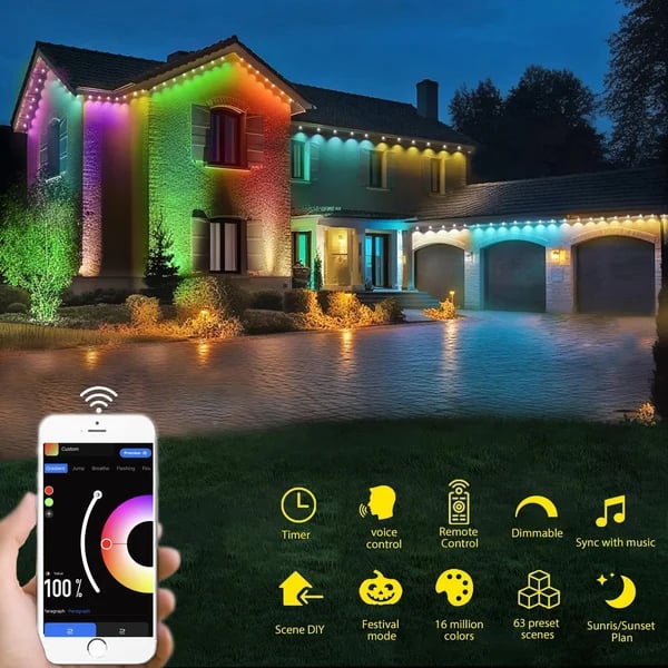 MagicGlow - Simple vibrant outdoor lighting with app control