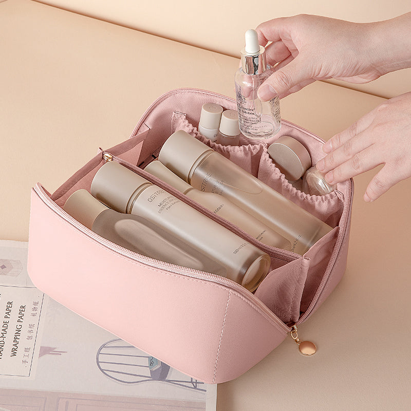 Water-Resistant Travel Cosmetic Bag with Large Capacity
