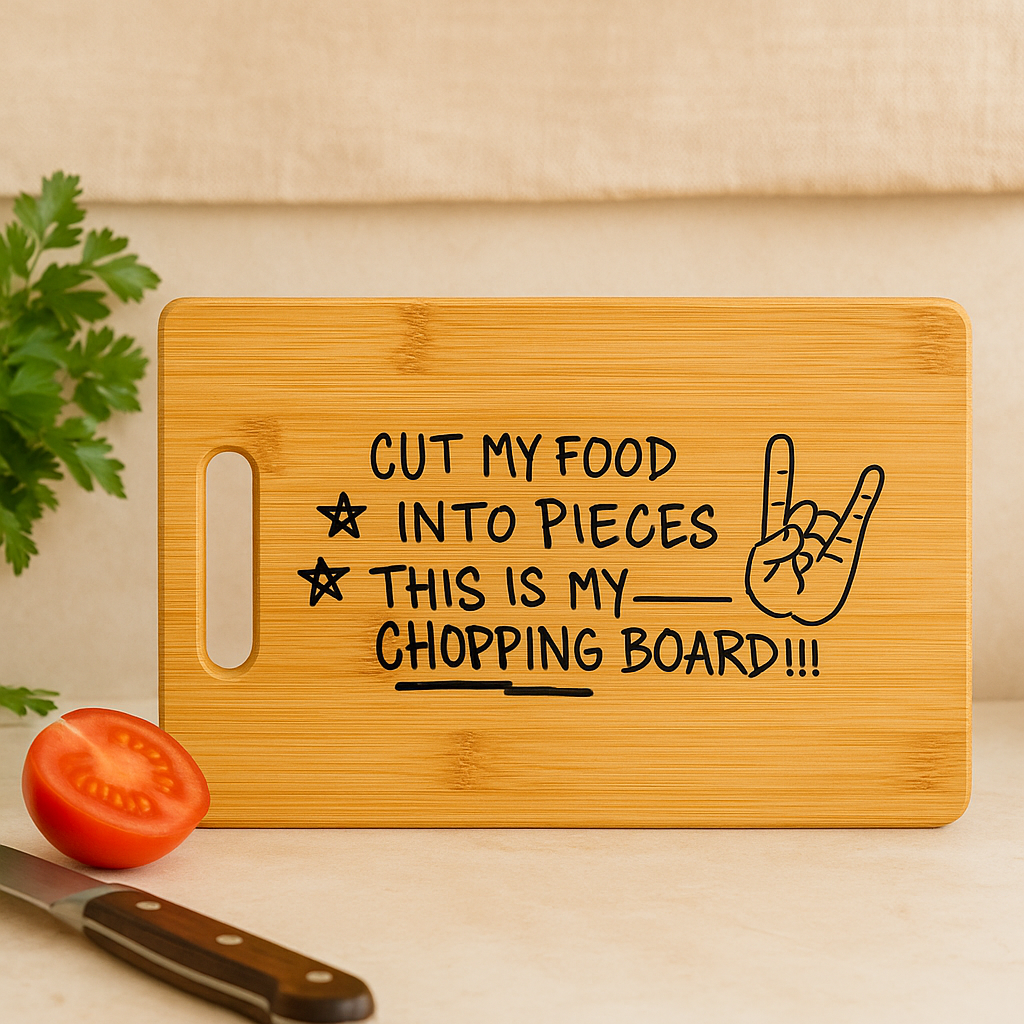 Gravieretes Bamboo Cutting Board – Humorous Kitchen Decoration and Gift