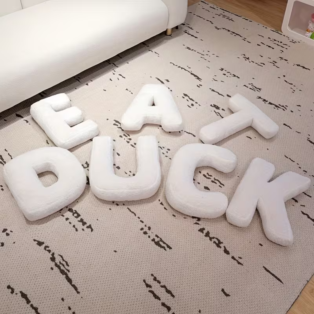 White Letter Decorative Pillow – Soft And Versatile | Creative Pillows For Your Sofa And Bed