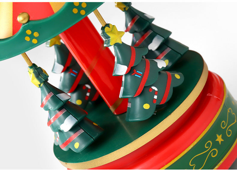 Rotating Musical Christmas Tree Carousel Ornament