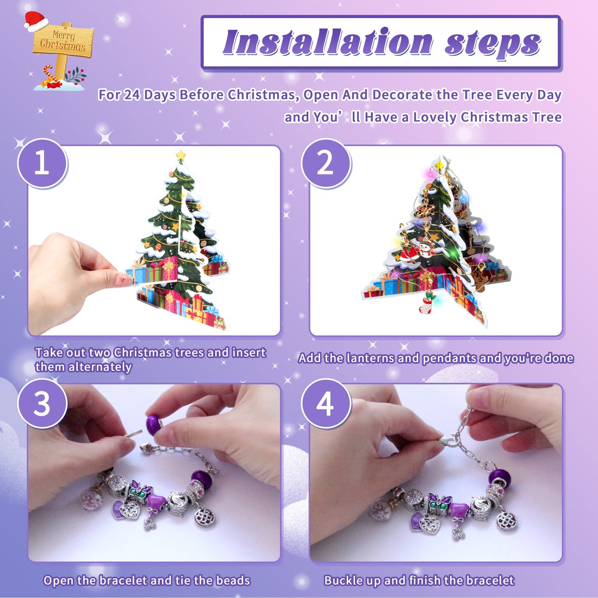 Christmas DIY Crystal Santa Blind Box Jewelry