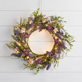 Christmas Wreath Artificial Lavender Floral Decoration