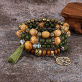 Boho Multilayer Wooden Bead Bracelet