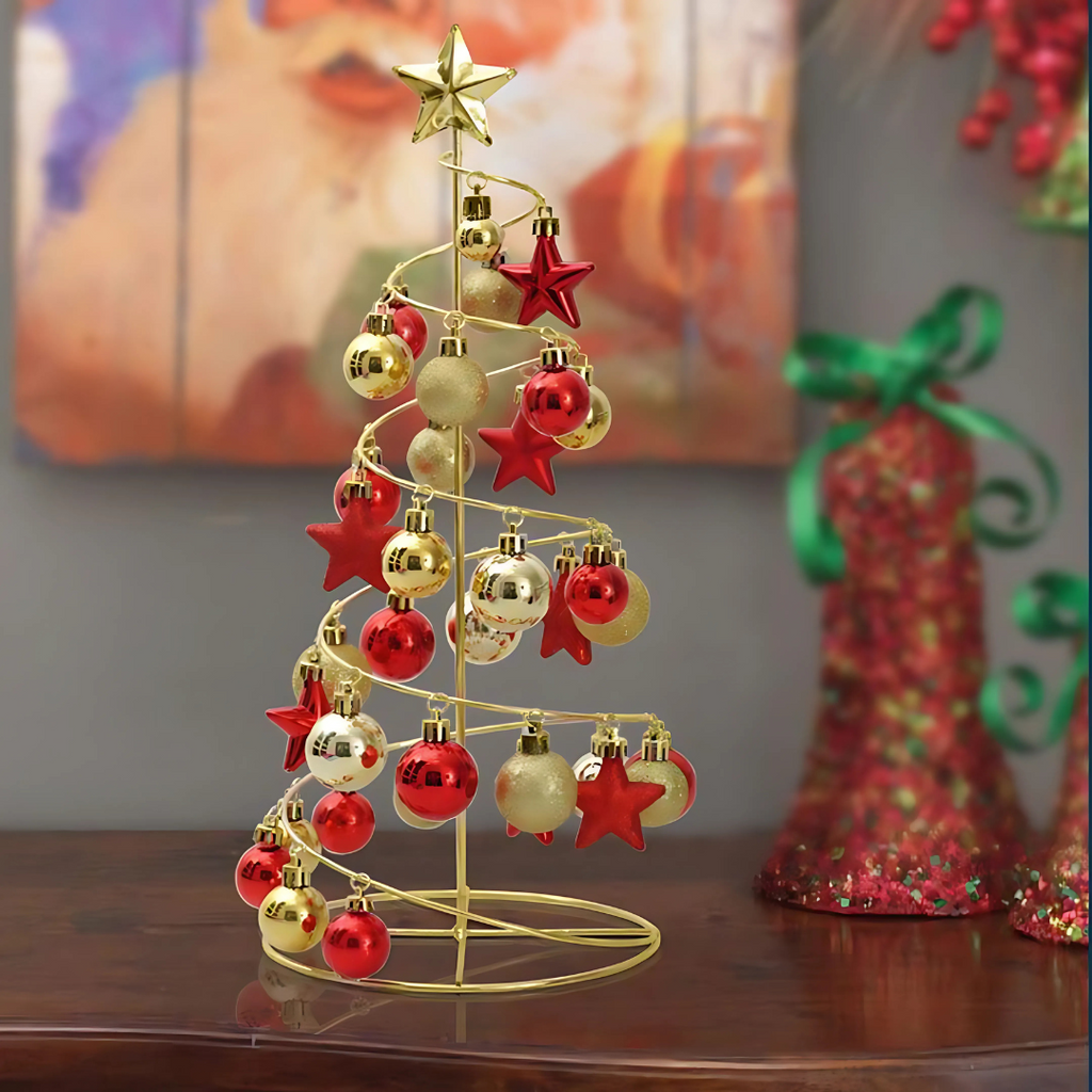 Christmas Decorations Spiral Tabletop Tree Ornament