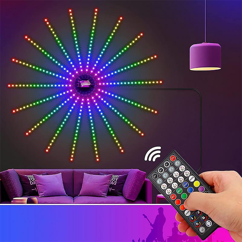 LED lights from fireworks