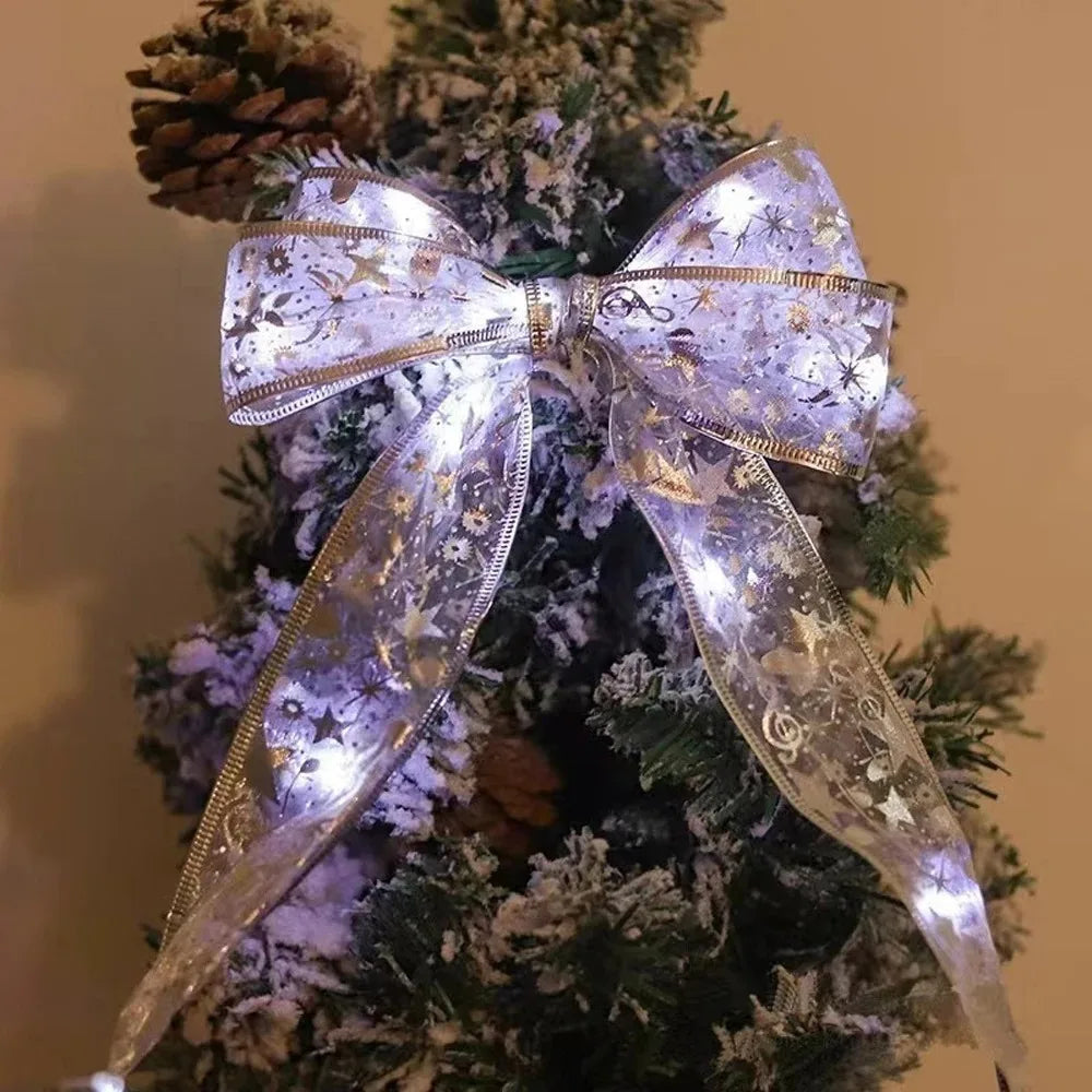 Lumibelle | Christmas ribbon with light chain | LED ribbon light | For tree, window & table decoration | Warm white | Christmas & New Year 2026