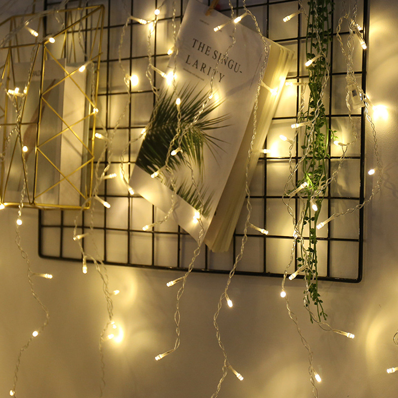 LED Starry Sky Icicle Light String – Decorative Light Curtains for Christmas and Garden