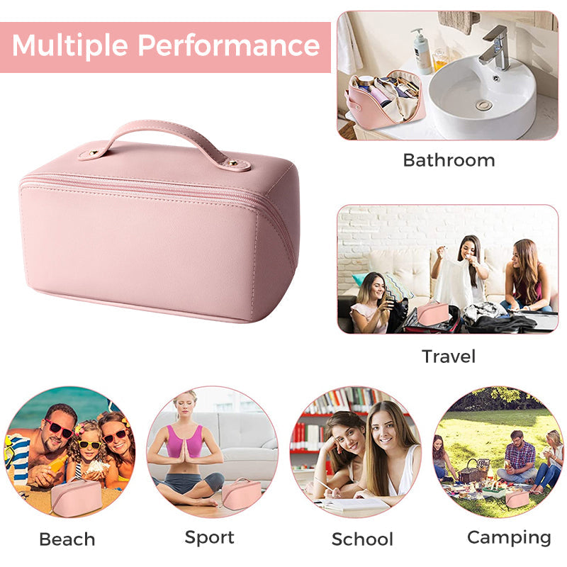 Water-Resistant Travel Cosmetic Bag with Large Capacity