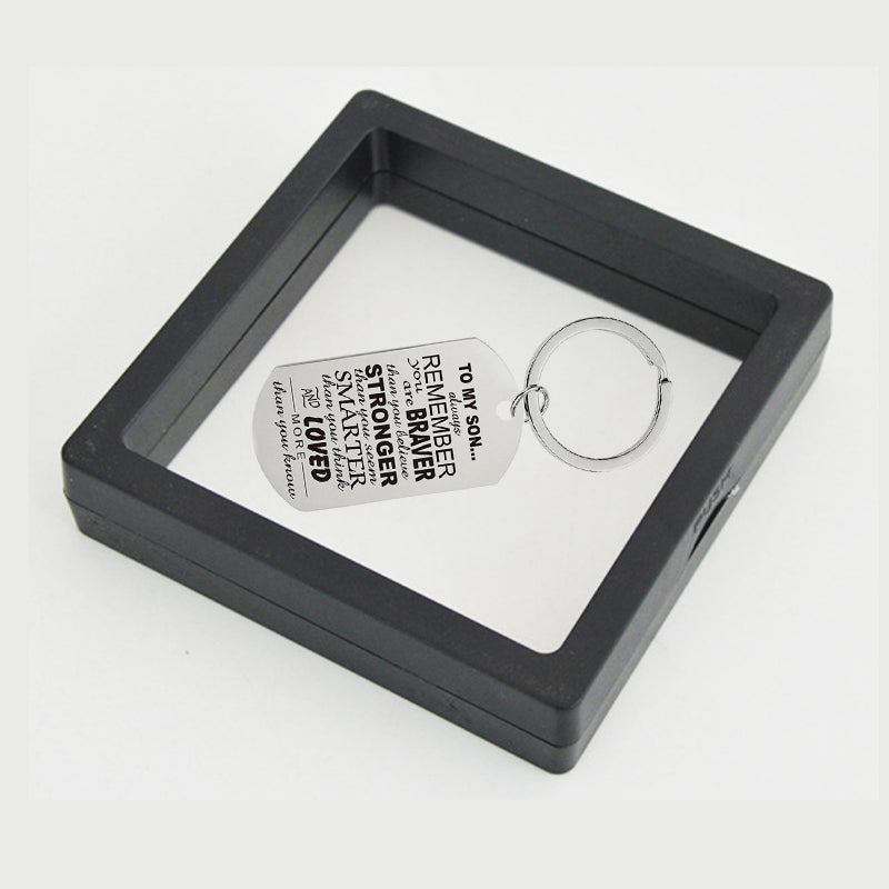 Mother's Day Engraving Metal Keychain with Box